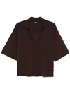 Malo Brown Wool Polo Shirt In Brown