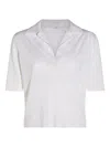 Malo White Wool Polo Shirt In White