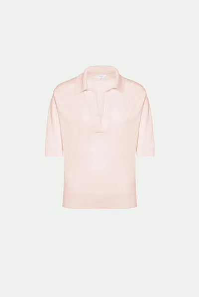 Malo Polo In Cashmere Seta In Pink