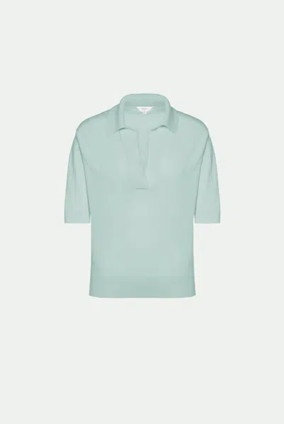 Malo Polo In Cashmere Seta In Blue