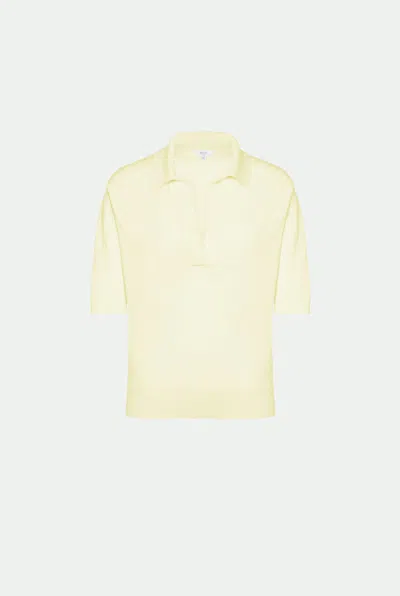 Malo Polo In Cashmere Seta In Yellow