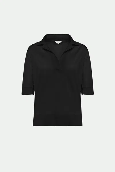 Malo Polo In Cashmere Silk In Black