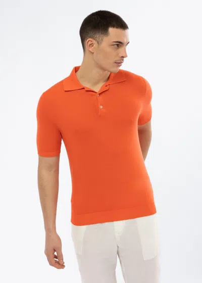 Malo Polo In Cotone In Orange