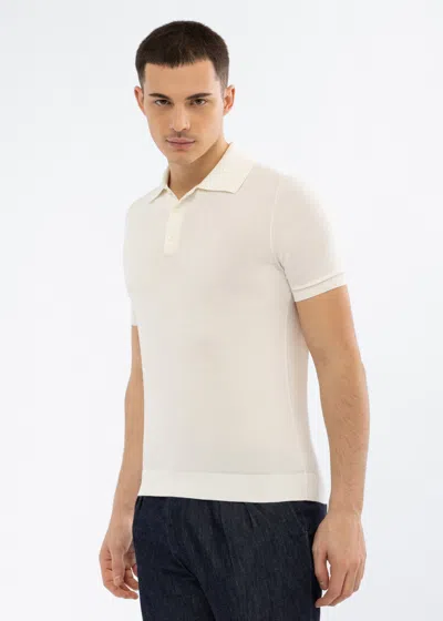 Malo Polo In Cotone In White