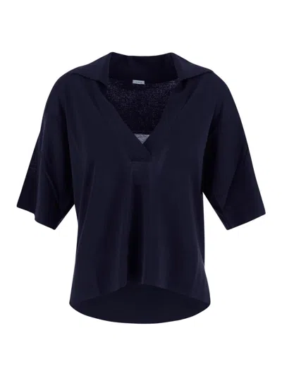 Malo Polo In Cotone In Blue