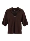 Malo Polo In Cotone In Brown