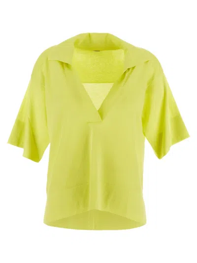 Malo Polo In Cotone In Yellow