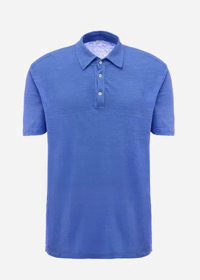Malo Polo In Jersey Di Lino In Blue