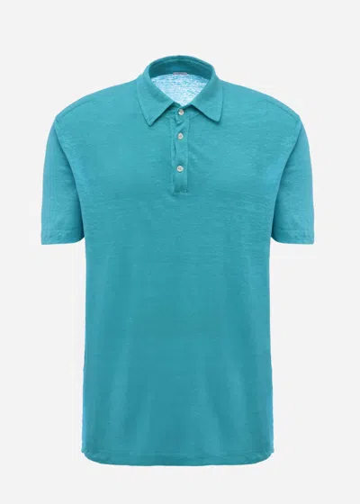 Malo Polo In Jersey Di Lino In Green