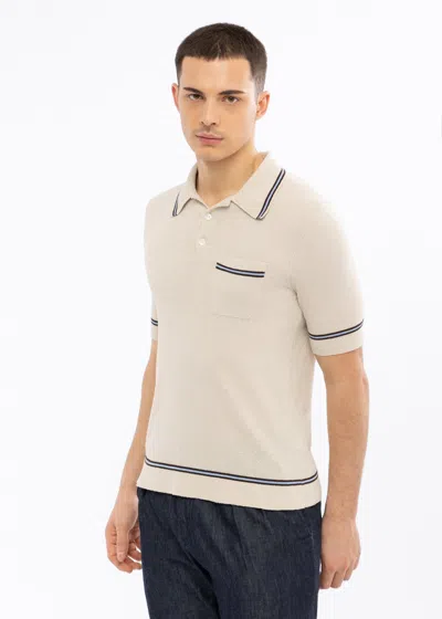 Malo Polo In Misto Cotone In Neutral