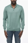 Malo Polo Neck Pure Cashmere Sweater In Blue