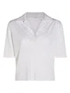 Malo White Wool Polo Shirt In White