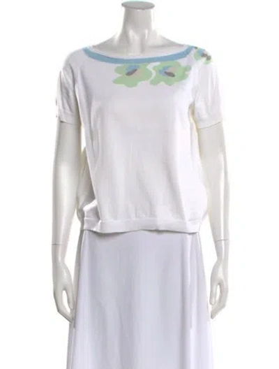 Pre-owned Malo Printed Bateau Neckline Sweater In Neutrals