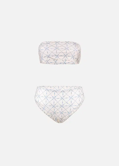 Malo Printed Bikini In White