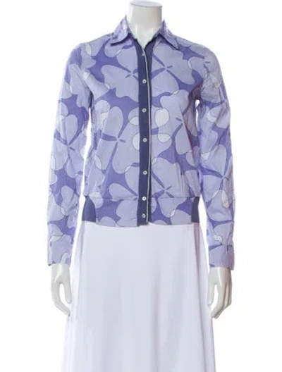 Pre-owned Malo Printed Jacket In Blue