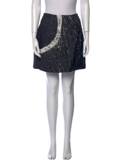 Pre-owned Malo Printed Mini Skirt In Gray