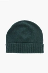 Malo Casual Folded Brim Ribbed Cuff Soft Texture In Green