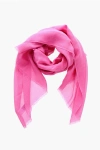 Malo Pure Cashmere Lightweight Scarf In Pink
