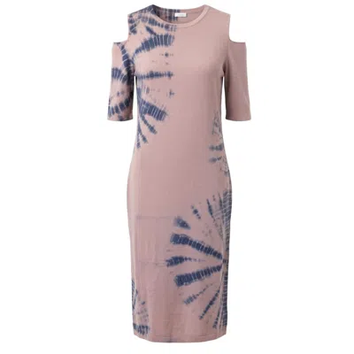 Malo Purple Cotton Women Dress In Pink