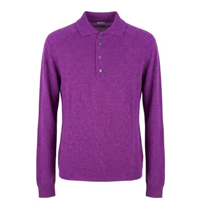 Malo Purple Silk Men Sweater