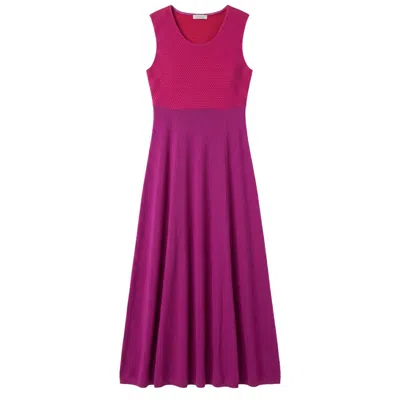 Malo Purple Silk Women Dress In Pink
