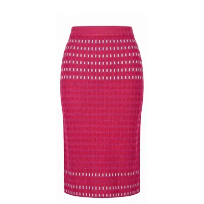 Malo Purple Silk Women Skirt In Red
