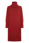 Malo Red Oversized Sweater For Elegant Comfort In Red