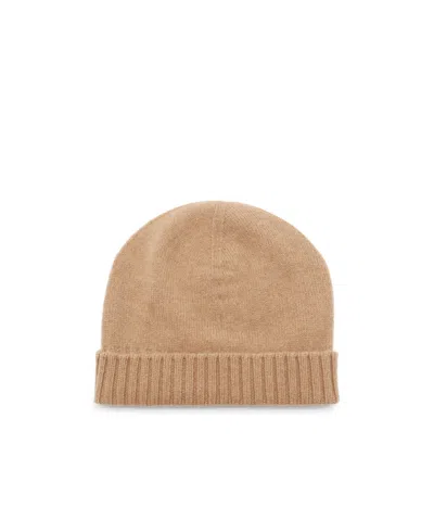 Malo Rib Knitted Hat In Nude