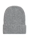 Malo Ribbed Knit Beanie In Grau