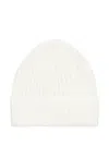 Malo Ribbed Knit Beanie In White