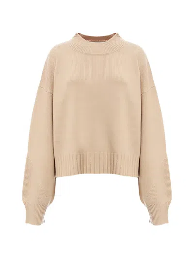 Malo Crew Neck In Luxury Cashmere In Neutral