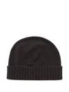 Malo Dark Brown Cashmere Beanie In Brown