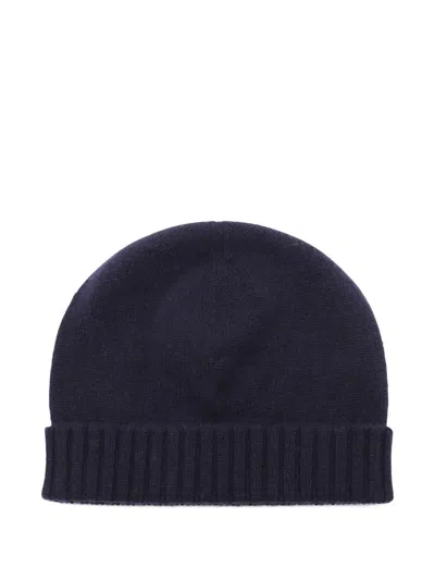 Malo Ribbed-knit Beanie In Blue