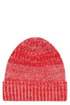 Malo Ribbed Knit Beanie In Red