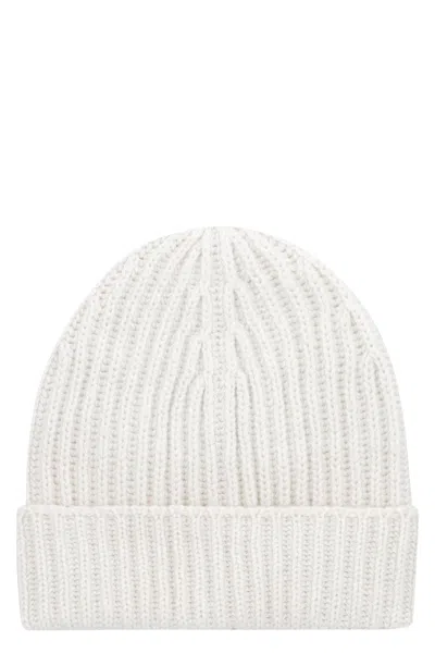 Malo Ribbed Knit Beanie In Neutral
