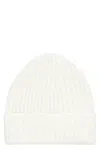 Malo Ribbed Knit Beanie In White