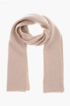 Malo Ribbed Pure Cashmere Scarf In Neutral