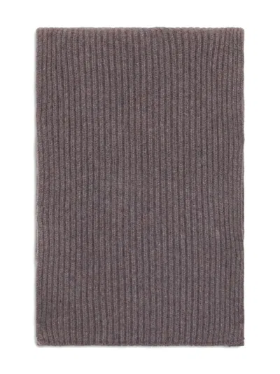 Malo Ribbed Scarf In Gray