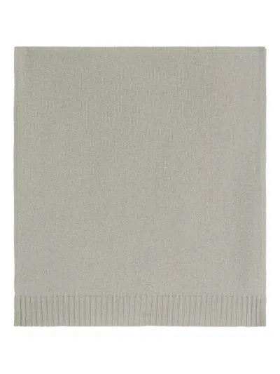 Malo Ribbed Scarf In Gray