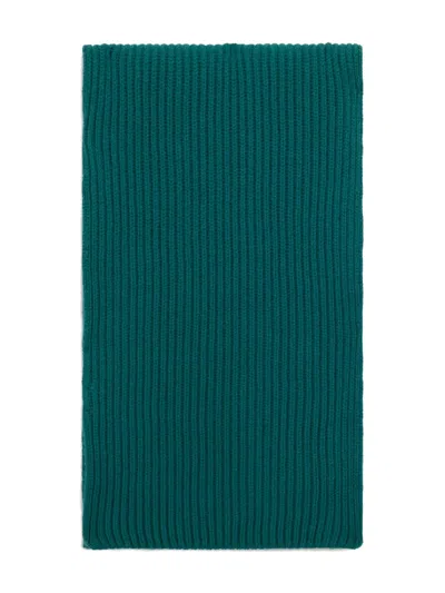 Malo Ribbed Scarf In Green