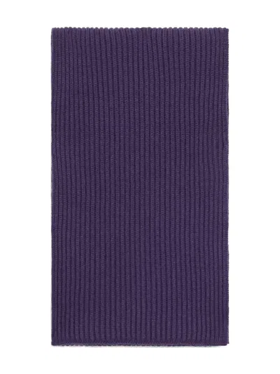 Malo Ribbed Scarf In Purple
