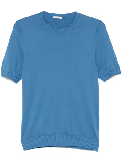 Malo Ribbed T-shirt In Blue