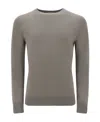 Malo Ribbed-trim Cotton Jumper In Gray