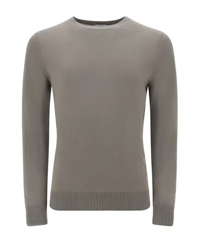 Malo Ribbed-trim Cotton Jumper In Gray