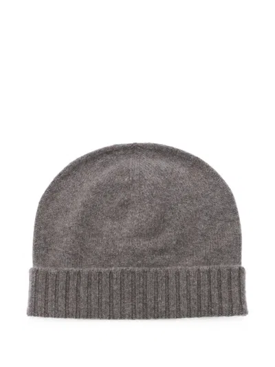 Malo Ribbed-knit Beanie Hat In Gray