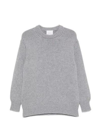 Malo Ribbed-knit Crew-neck Sweater In Gray