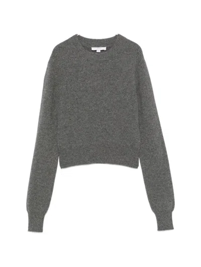 Malo Ribbed-knit Cropped Sweater In Gray
