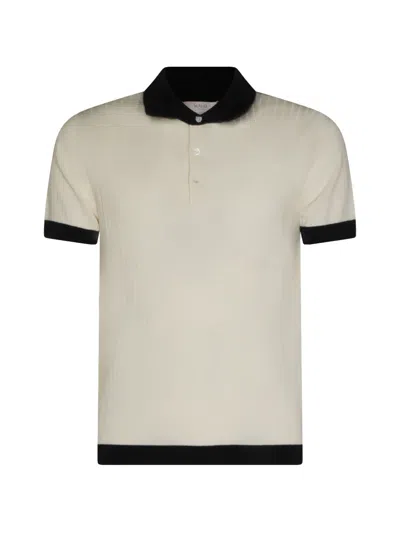 Malo Ribbed-knit Polo Shirt In Neutral