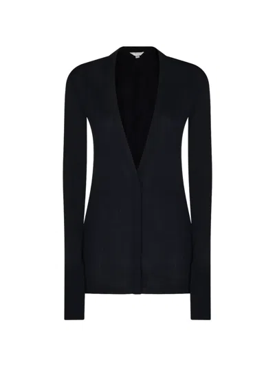 Malo Ribbed-knit V-neck Cardigan In Blue