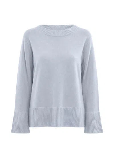 Malo Ribbed-trim Long-sleeve Sweater In Blue